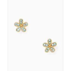 NWT Kate Spade Gleaming Gardenia Flower Studs KB306 Aquamarine
